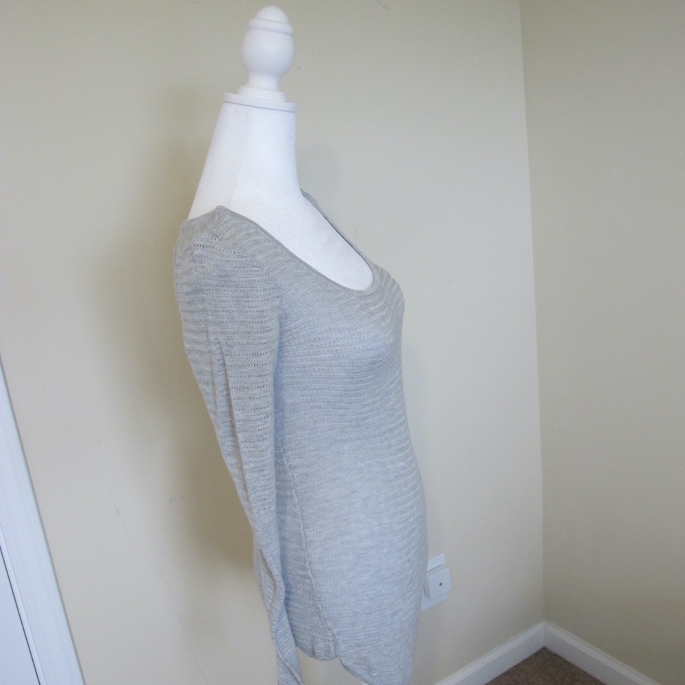 Women's Express Long Sleeve Grey date night chic shirt Top Size Small Grey GUC - Picture 2 of 6